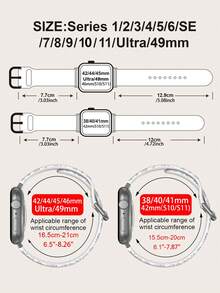 1 curea de schimb din silicon, moale, elastică și respirabilă, cu model floral, compatibilă cu 38mm 40mm 41mm 45mm 44mm 42mm 49mm, potrivită pentru seria Ultra, S10/SE/9/8/7/6/5/4/3/2/1
