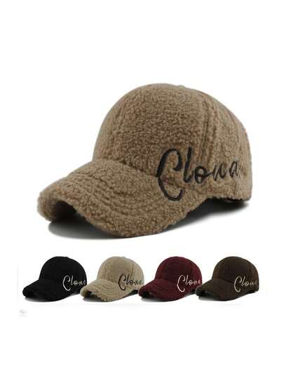 1pc New Caps For Couples, Simple Letters, Fashionable And Casual For Autumn And Winter, Windproof And Warm, Versatile Baseball Caps And Baseball Caps