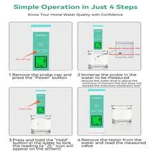 【全新ABS水质测试笔，钛合金探头，精准！可测量TDS、EC、温度，使用2节AAA电池，即插即用】