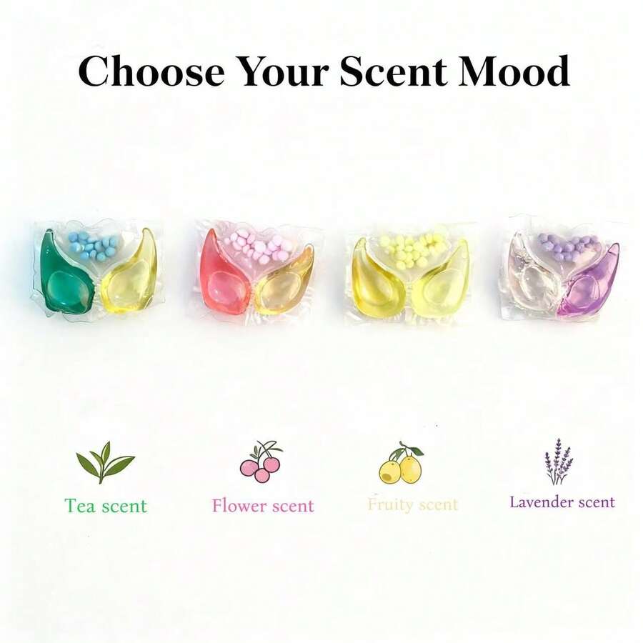 كبسولات مُركزة للغسيل 3 في 1 | صيغة مركزة عالية، رائحة طويلة الأمد | غشاء قابل للذوبان في الماء، تنظيف عميق | منعم الأقمشة وحماية الألوان، عبوة عائلية، غشاء قابل للذوبان في الماء - متعدد الألوان - مشاهدة 1