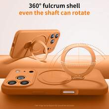 Liquid Silicone Magnetic Adsorption Protective Case With Stand For IPhone 17/16 Pro Max/15 Pro/14 Pro Max, Slim Shockproof Cover For IPhone 13 Pro/13/16/15 Pro, Suitable For Wireless Charging