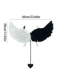 1 pieza Maquillaje de fiesta, disfraces, accesorios, alas de ángel demonio, alas de plumas de pequeño monstruo - Multicolor - Ver 2