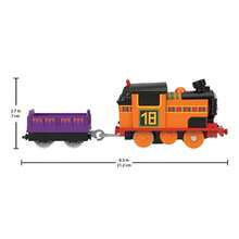 Mattel 托马斯和朋友 TrackMaster 电池驱动玩具火车，锌合金材质，兼容其他火车，压铸金属，适合 3 岁及以上学龄前儿童角色扮演游戏 - Nia - 查看 6