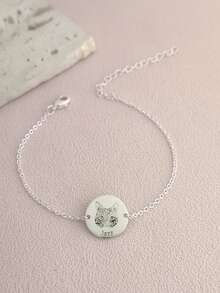 1 件定制名字手链，宠物饰品，狗狗肖像手链，猫咪手链，送给狗妈妈的礼物，个性化礼物，圣诞礼物 - 彩色 - 查看 9