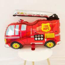 49 quả bóng bay xe cứu hỏa, bóng bay ngọn lửa, bóng bay số 1-9, bộ bóng bay cao su sinh nhật, thích hợp để trang trí tiệc theo chủ đề xe cứu hỏa, trang trí trong nhà/ngoài trời, đạo cụ chụp ảnh - Nhiều màu - Xem 5