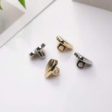 10颗心形金属衬衫纽扣，优雅时尚的毛衣针织扣件，适用于服装修补和手工制作 - 彩色 - 查看 5