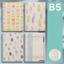 1/2 piezas Cuaderno inalámbrico, Serie de papel en caída de la nube B5 Meeboki Notebook, papel grueso, 20 estilos enviados al azar - Multicolor - Ver 10