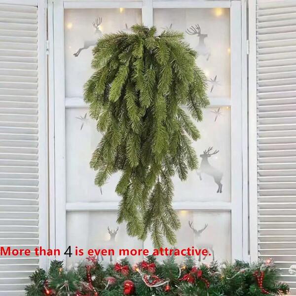 1 Fascio di piante verdi artificiali resistenti ai raggi UV, fiori decorativi finti, foglie finte, foglie tropicali, piante artificiali adatte per matrimoni, cortile, giardino, portico, patio, fioriere, decorazione rustica per la casa, piante verdi finte, decorazione per feste di San Valentino, Natale