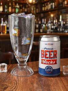 1 Paio Di Calzini Multicolore Alla Caviglia, Confezione Regalo Unisex Per Coppie, Calzini Morbidi A Tema Birra, Design Creativo Ispirato Al Cibo, Comodi E Versatili, Adatti Per Compleanno, San Valentino, Pasqua, Ramadan, Appuntamenti, Riunioni Familiari, Feste, Vacanze, Moda Unica Per Uso Quotidiano