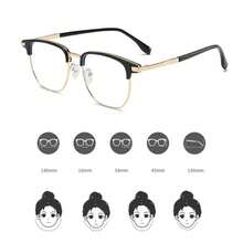 Gafas de Lectura Retro Semi-encuadernadas para Hombres con Marco de Cejas Anti-luz Azul para Personas de Mediana Edad y Ancianos 630 - Verde - Ver 6