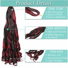 French Curl Braiding Hair, 12 Inch Curly Braiding Hair 8 Packs Bouncy French Curl Crochet Braids For  Pre Stretched Loose Wavy Extensions (P1B/BUG, 12Inch),P1B/BUG - P1B/BUG - View 4