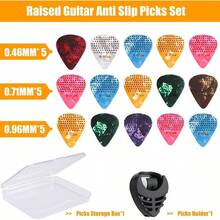 Non - Slip Guitar Picks, 0.46 0.71 0.96mm Includes Medium Heavy Guitar Picks, 15pcs Variety Colorful Celluloid Plectrums With Guitar Picks Holder And Storage Case 15 - 15 - View 8