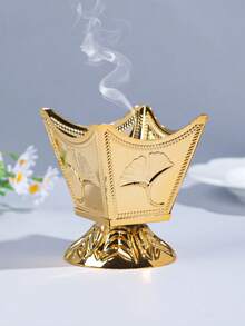 一套多边形金属香炉，奢华金色香座。适用于水疗、瑜伽和冥想，经久耐用的家居装饰，独特的礼品之选，香炉架，房间装饰，阿拉伯风格炭夹设计，香料夹，可与香炉搭配使用，适合各种场合和节日。 - 彩色 - 查看 17