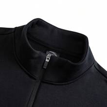 Fleece Lined Stand Collar Zipper Cardigan Comfortable Sports Fashion Versatile Jacket Basic-Black Jackets Men - Nhiều màu - Xem 5