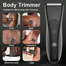 Elektrisches Herren Pflegeset, beinhaltet Haarschneidemaschine und elektrischen Rasierer mit USB-Ladestation | Digitale Anzeige | Pflege-Geschenkset für Männer