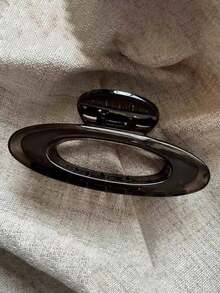 2pcs/1pc Women 4.33in/11cm Triangle Polka Dot Leopard Print Brown Round Lightweight Plastic Hair Clips, Fashionable Versatile High-End Elegant Minimalist Solid Color Hair Claws, Suitable For Daily Outing, Casual, Party, Beach, Vacation, Hair Styling, Washing Face/Hair, Makeup, Outfit Accessory Fashion Hair Clutch Women Bandanas Winter Hair Accessories