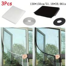 3-Pack de Pantallas de Ventana Autoadhesivas - Malla de Protección Invisible contra Insectos con Cinta de Instalación DIY Incluida - Oscuro - Ver 11