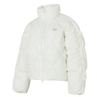 Adidas Originals BOW COM DOWN Casual Down Jacket Women, Daily Outdoor Running Sports Coat, Loose Fit, 80% Down Filling, Recommend Ordering One Size Smaller KC2611