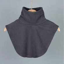 4件/2件/1件纯色加厚高弹力仿领，方领，男女通用，多层装饰领，保暖防风，适合日常穿着、商务旅行和旅游