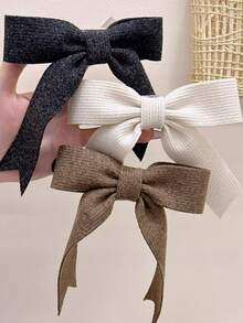 女士针织蝴蝶结发夹，优雅高端，半扎发弹簧夹，顶部发夹，蝴蝶结，丝带，鸭嘴夹，大号发夹，尽显女士高端气质，半拉链发夹，气质十足，抓夹式发饰，圣诞礼物，圣诞袜填充物，女士圣诞袜填充物，圣诞礼物，礼物，圣诞袜填充物，女士礼物，礼物，圣诞礼物，成人圣诞袜填充物，成人圣诞袜填充物，发饰，女士配饰，圣诞袜填充物，成人发饰，圣诞发饰，女士礼物创意，美容圣诞袜填充物，女士圣诞礼物 - 彩色 - 查看 1