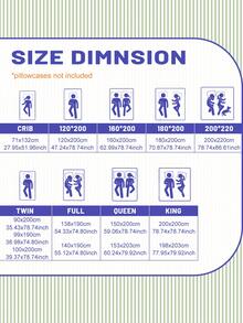 1pc Minimalist Modern Striped Geometric Green & White Printed Washed Fitted Sheet, Bedroom Printed Bed Cover, Bedding (Pillow Case Not Included) - Multicolor - View 3