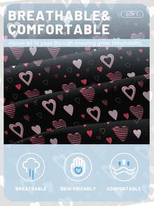 1 tấm ga trải giường in họa tiết hình trái tim hiện đại tối giản, chất liệu chải kỹ, vỏ chăn in họa tiết phòng ngủ, bộ đồ giường (Không bao gồm vỏ gối) - Nhiều màu - Xem 6