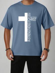 男童和青少年学生休闲白色图案印花圆领短袖T恤，夏季上衣