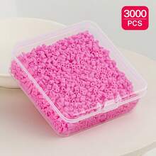 2,6 mm Sundymot Bügelperlen, 3000 Stücke+ Rosa Serie Einzelverpackung, mit kleiner quadratischer Aufbewahrungsbox, Verschütten verhindern, DIY Anhänger Schlüsselanhänger, Schmuckherstellung Bastelbedarf, Abschluss, Schulanfang, Weihnachten, Party, Geburtstag Geschenke, Mehrfarbiges 2,6 mm Bügelperlen Nachfüllset - 2,6 mm Puzzleperlen - Übersicht 15
