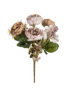 1/80PCS Artificial Flowers, Rose Bouquets, Valentine's Day Gifts, Birthday Party Decorations, Wedding Flower Baskets, Bride Holding Flowers, Home Furnishings, Dining Rooms, Bedrooms, Windowsills, Vases, Decorations, New Year Decorations, Outdoor Gardens, Start Of School Season,Wedding Decor, Wedding Flowers, Table Decoration - Brown - View 10