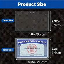2025 New Style Social Security Card Sleeve Hard Card Sleeve Card Film Protective Cover PVC Transparent Driver's License Sleeve Business Card Sleeve Student Medical Card Sleeve Waterproof - trắng - Xem 2