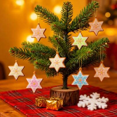 12 Adornos Navideños De Copos De Nieve Con Forma De Hombre De Jengibre Para Colgar En Casa O En Fiestas Navideñas.