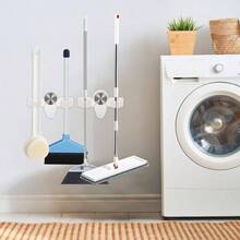 3PCS 壁面モップ収納クリップ 壁掛け 掃除用具収納 ほうきハンガー モップクリップ 容易 強い付着 浴室、洗面所、台所、玄関ホールに適した (透明) [並行輸入品] - 透明 - チェックする 3