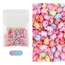 Surtido de cuentas decorativas DIY, disponibles en ojo de gato, flor con cascabel, corazón y bolas, materiales para hacer joyas, pulseras, aretes y colgantes - Juego de accesorios de cuentas - Ver 15