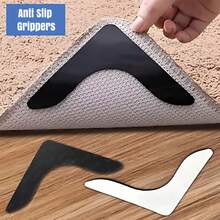 2Set (4pcs/Set) Anti Slip Rug Underlay Non Slip Rug Grippers Mat For Carpets To Stop Sliding - White - View 8