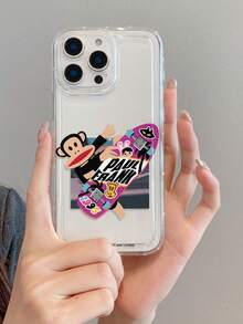 Officially Licensed Paul Frank Transparent Airbag Phone Case, Full Body Shock-Proof Camera Protection, New Design Compatible With Iphone 13/14/15/16/17 Pro Max - Multicolor - View 4