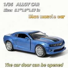 1:36 雪佛兰科迈罗跑车玩具模型，合金材质，生日礼物 - 圣诞礼物，完美礼物 - 礼品 - 彩色 - 查看 4