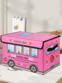 1pc Cartoon Toy Storage Box, Clothing Sorting Box, Car Pattern Cartoon Car Storage Box Can Be Folded Office Dormitory Clothing Storage Box, Waterproof And Moisture-Proof Students' Tools Snack Storage Box, Home Storage Stool Can Be Folded Storage Box ﻿ - Multicolor - View 16