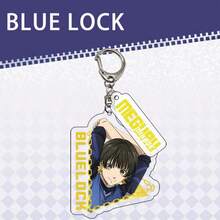 Llaveros acrílicos de personajes del anime BLUE LOCK, disponibles en diseños de Isagi Yoichi, Bachira Meguru, Nagi Seishiro, Chigiri Hyoma, Rin Itoshi y Mikage Reo. Con un diseño triangular, son frescos y elegantes, ideales como regalos para convenciones de cómics. - Multicolor - Ver 4