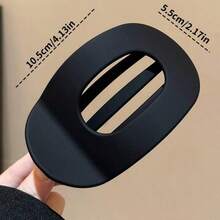 4pcs/1pc 9.4cm/3.7in Large Hair Claw Clips, Women's Lightweight Plastic Solid Color Clips, Stylish Premium Headwear For Commute & Party