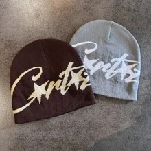 New Niche Knitted Hat For Autumn And Winter, Women's Autumn And Winter Warm Cover, Cold Hat, Street Shooting Concave Shaped Knitted Hat,  And Suitable For Autumn And Winter Warmth, Versatile For Couples, Knitted Anti Cold Hat, Hooded Hat, Men's Outdoor Ear Protection, Super Warm, Lightweight And Breathable, Comfortable All Year Round, Suitable For Skiing, Hiking, Outdoor Activities, Hiking Accessories, Fashionable Hat Design, Durable Knitted Sweater Hat - trắng - Xem 3
