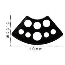 Wokaluo 8-Hole Fan-Shaped Plastic Tattoo Ink Holder, Tattoo Ink Cup Mixing Cup Rack Tray, Tattoo & Embroidery Ink Cups In Small, Medium And Large Sizes - Black - View 3