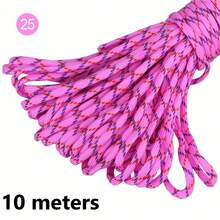 10/100m/Pc Fluorescent Color Camouflage 7-Strand Paracord, Suitable For Outdoor Multipurpose Emergency Survival Rope, Parachute Cord, Bracelet Woven, Camping, Laundry Line, Pet Leash, Durable DIY Rope - 10 Meters - View 56