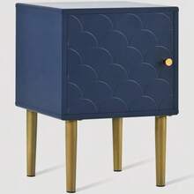 Bedside Table, Nightstand, Side Table, Navy Blue, Sofa Table Suitable For Every Bed And Room - H50/W35/D35 Cm - Blue 1 - View 9