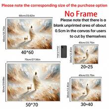 1幅宗教艺术海报，家居装饰，上帝离开99，上帝与迷途的羔羊，非常适合装饰客厅、卧室和家庭办公室。帆布壁画，房间海报，家居装饰，房间布置，室内装饰。可选画框 - 1個 - 查看 3