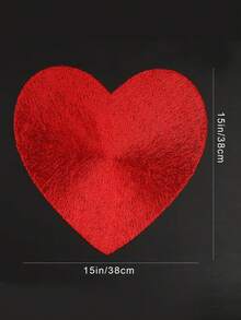 1/4/6片装情人节心形PVC餐垫 - 耐热防滑，适用于家庭和餐厅，红黑设计，浪漫餐桌布置 | 醒目图案餐垫 | PVC餐垫 - 彩色 - 查看 11