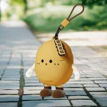 1pc Cute 3D Carrot And Radish-Shaped Storage Bag - Reusable Mini Earphones, Coin, Key Holder With Expressive Eyes And Cheeks - Durable And Portable Organizer, Money Bag, Keychain, Adorable Accessories, Vegetable Design, Lightweight Small Bag, Soft Material, Small Wallet, Perfect For Electronics Users, - Multicolor - View 7