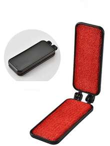 1pc Portable Fabric Lint Remover Brush, Household Clothes Defuzzer, Double-Sided Foldable Static Brush, Random Color - Multicolor - View 11