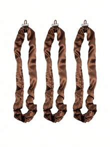 3件套可调节发圈，丝缎材质，加长设计，防滑不伤发，时尚易用，适合浓密卷曲的自然发质，可扎马尾辫，也可作头饰或发绳使用。 - 彩色 - 查看 7