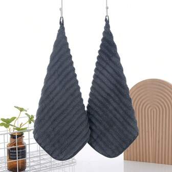 Modern Striped Nonwoven Finger Towels 2 Packs - Cartoon Theme, Lightweight Fabric, With Hanging Loop, Quick-Drying, Suitable For Bathroom And Kitchen, Beach Towels, Tissues, Hand Towels, Towels, Bath Towel Sets, Bathroom Towels, Kitchen Towels, Bathroom Towel Sets, Christmas Decorations, Thanksgiving Decorations, Christmas Gifts.