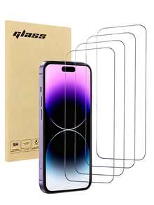 4 片钢化玻璃膜适用于 屏幕保护膜适用于 16/16 Plus/16 Pro/16 Pro Max/15/15Pro/15Plus/15Promax 生日、家人、朋友的礼物防水防震防摔防刮防指纹全覆盖 - 無色 - 查看 22